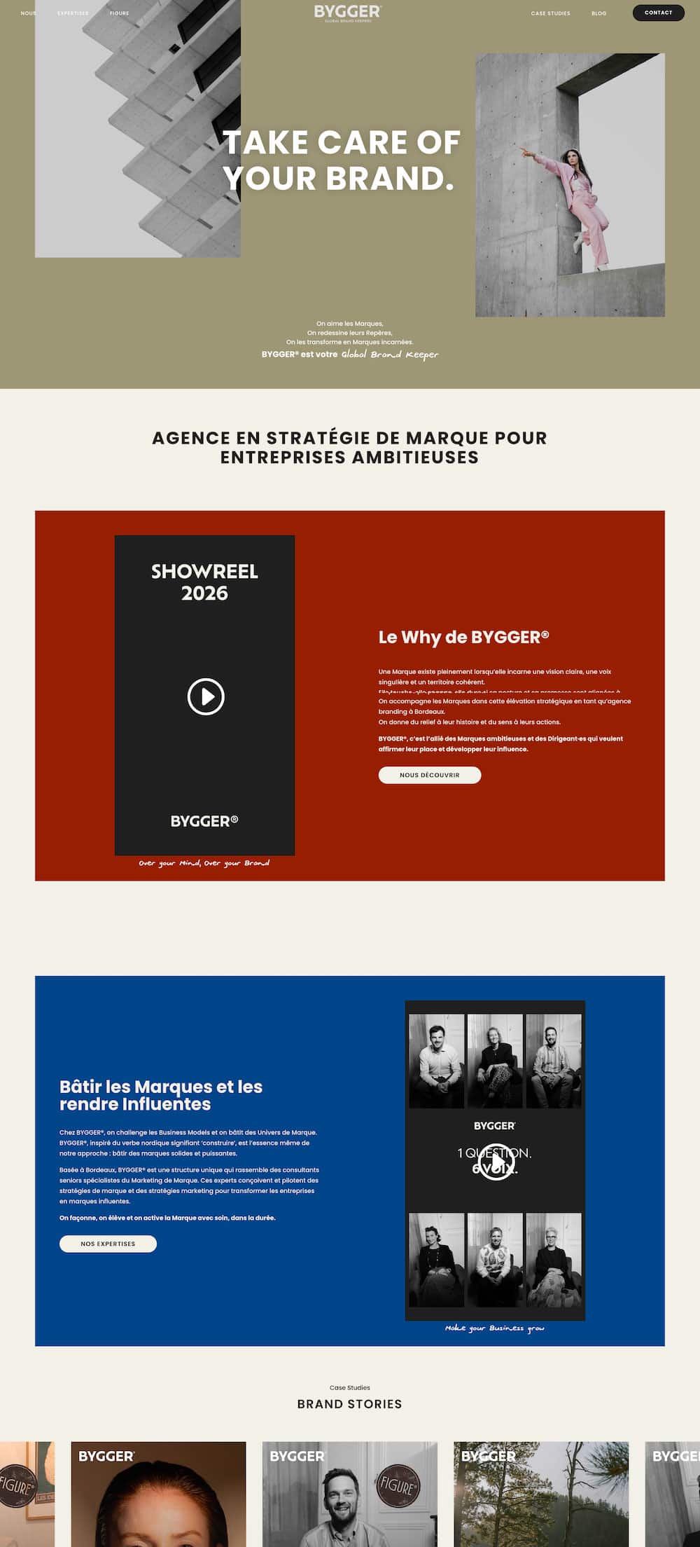 Site internet Bygger réalisé par Gaetan Saint Georges