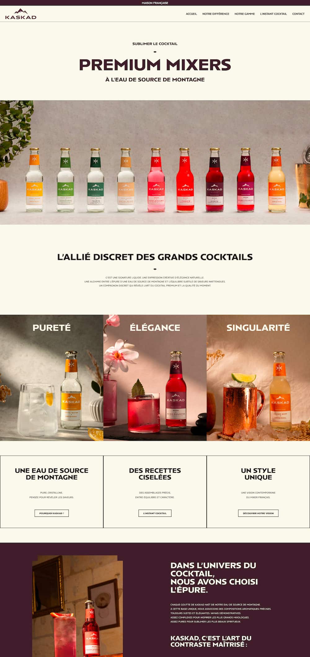 Site internet Kaskad Mixers réalisé par Gaetan Saint Georges
