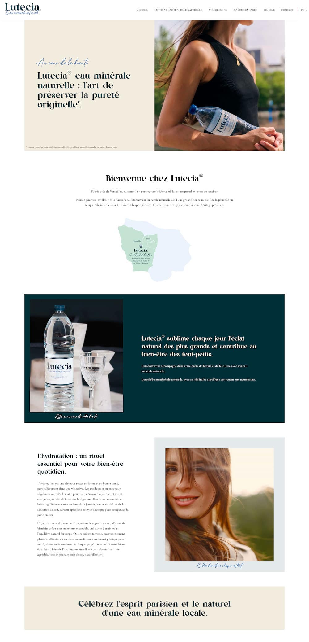 Site internet Eau Lutecia réalisé par Gaetan Saint Georges